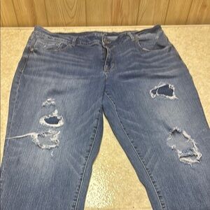 Maurices Distressed Cropped Jeans